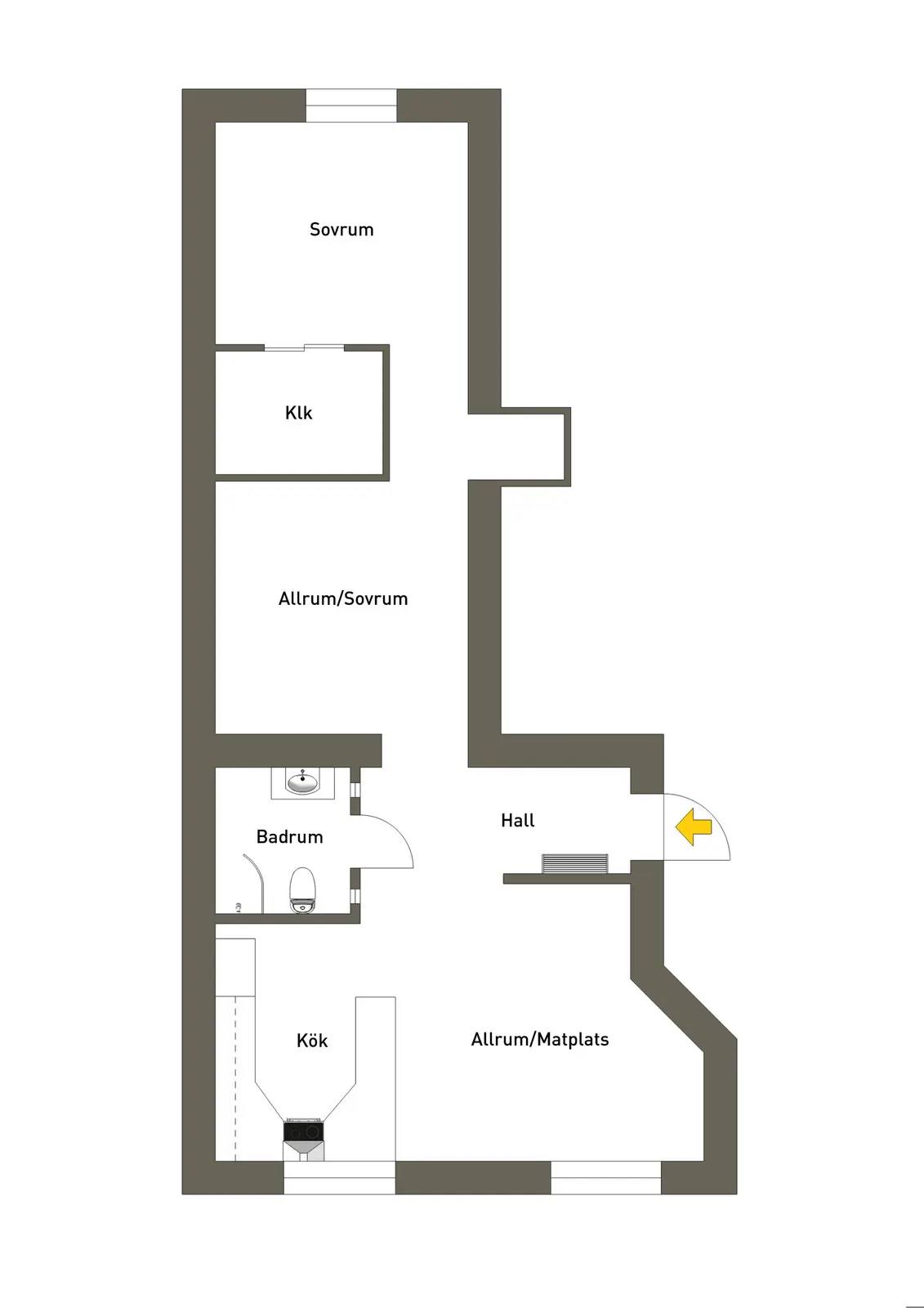Planritning för Övre Olskroksgatan 20