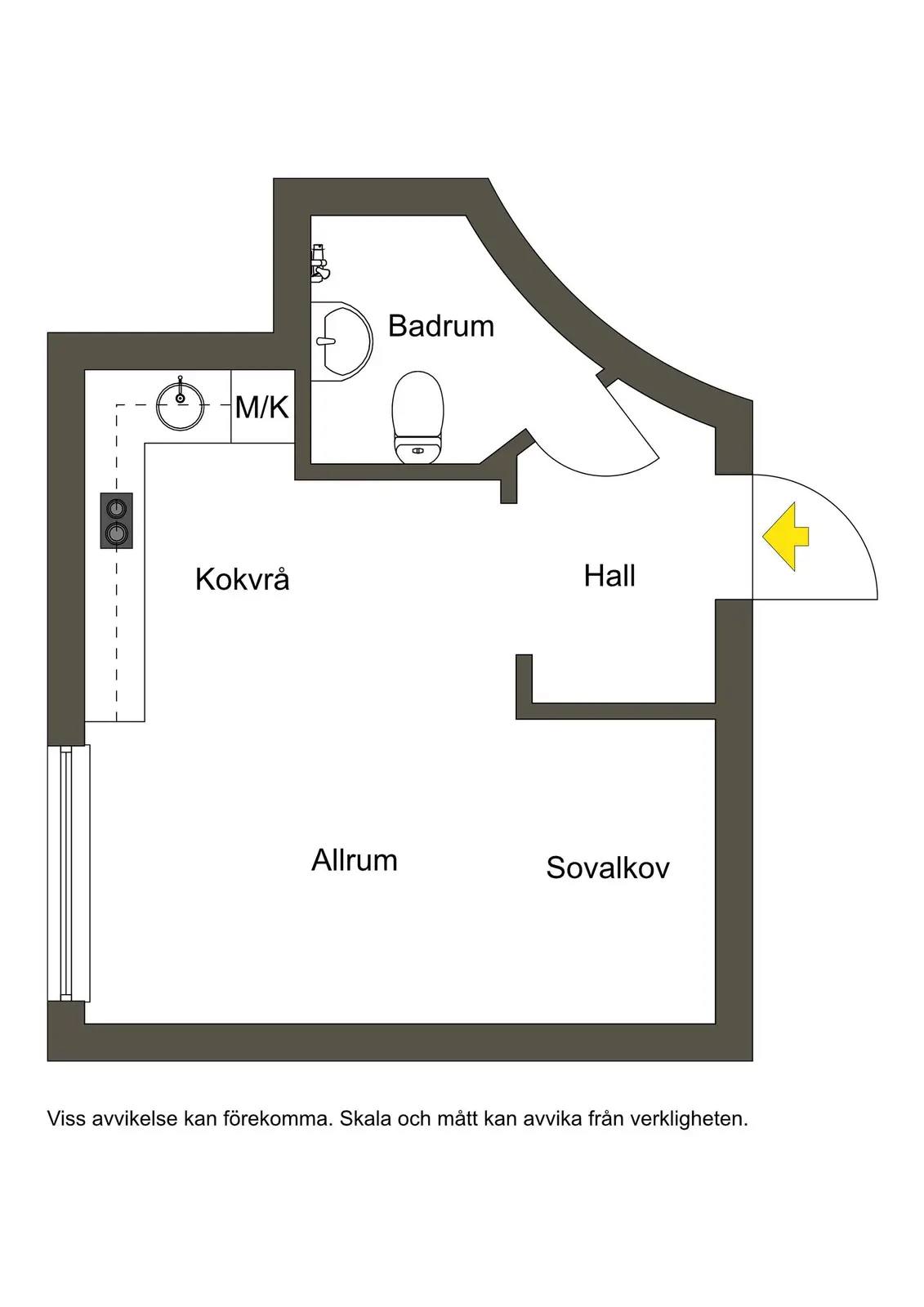 Floor plan for Bildradiogatan 4