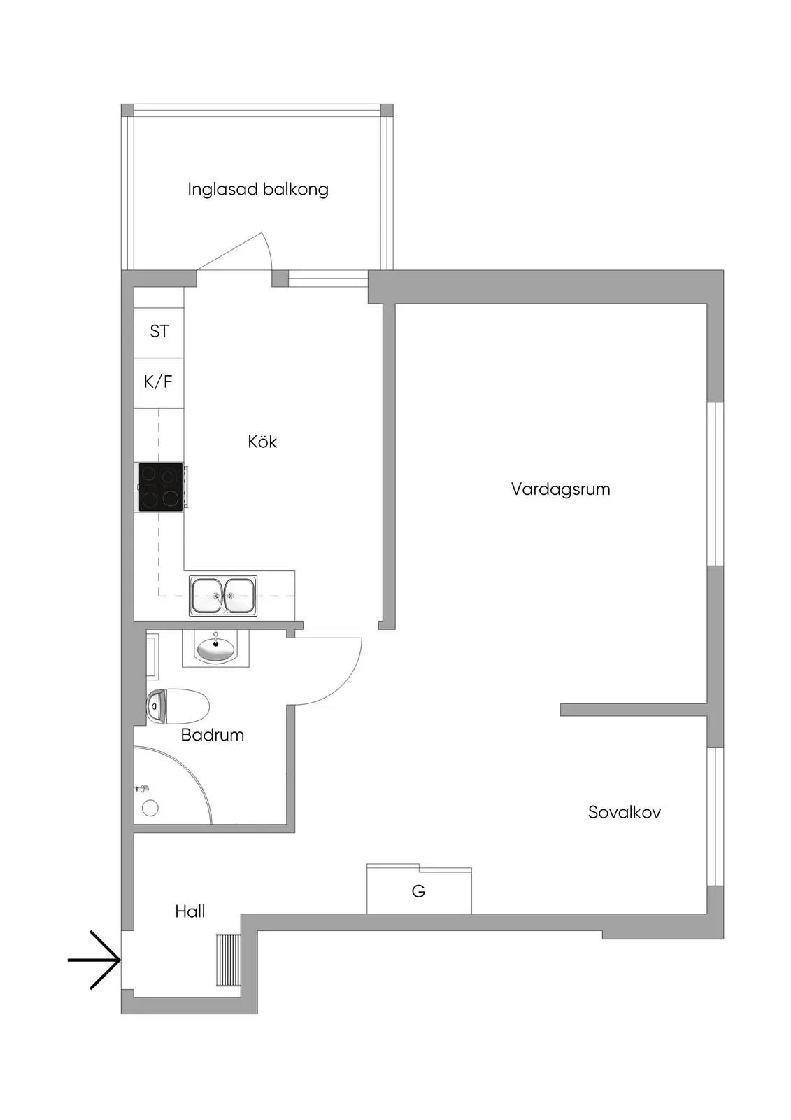 Floor plan for Brunnehagen 1