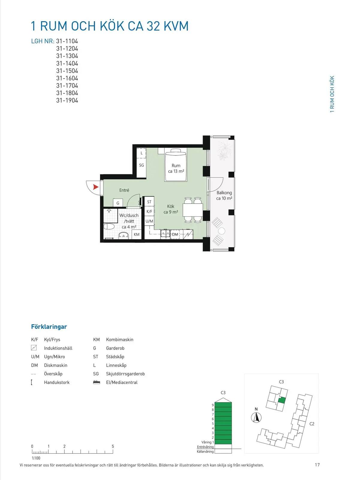 Floor plan for Charlotte Löwenskölds Gränd 4