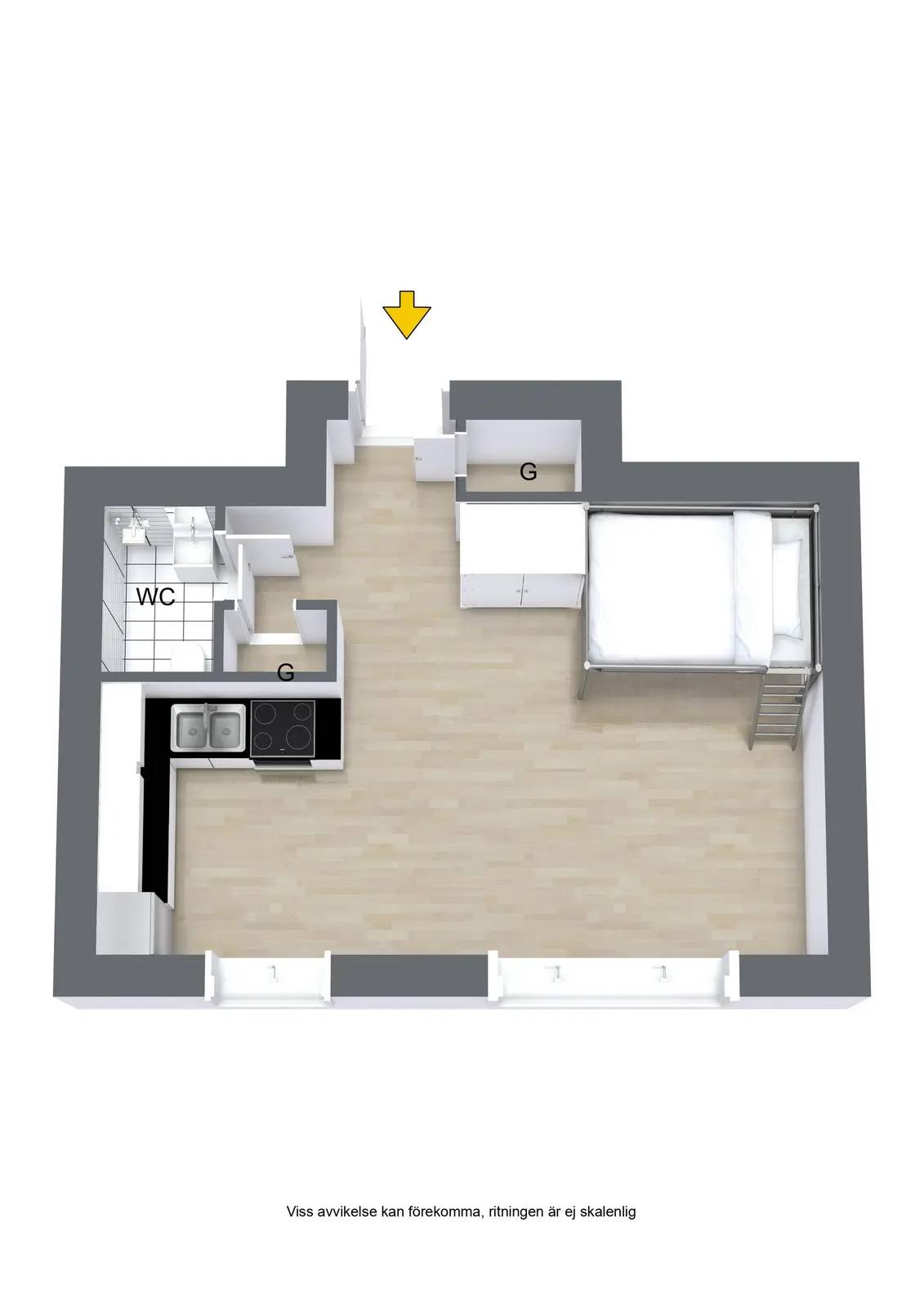 Planritning för Fjärdhundragatan 41A