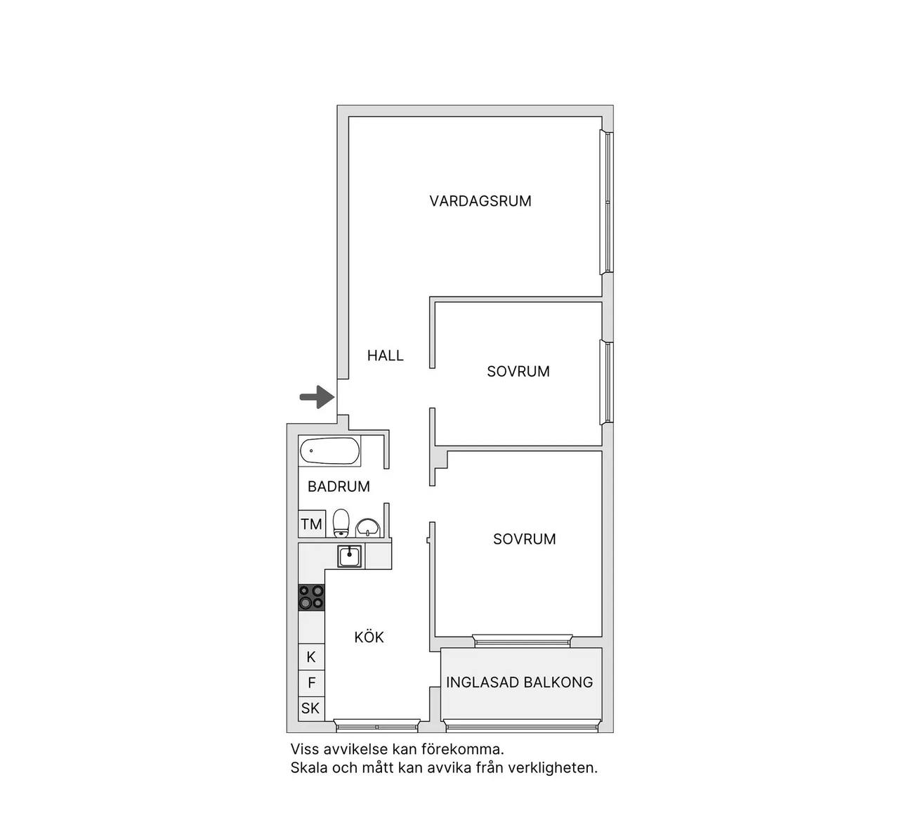 Planritning för Bärnstensgatan 37B