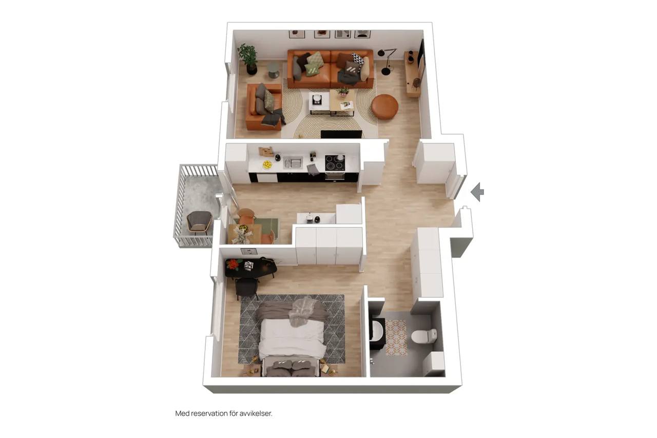 Floor plan for Linnévägen 2b