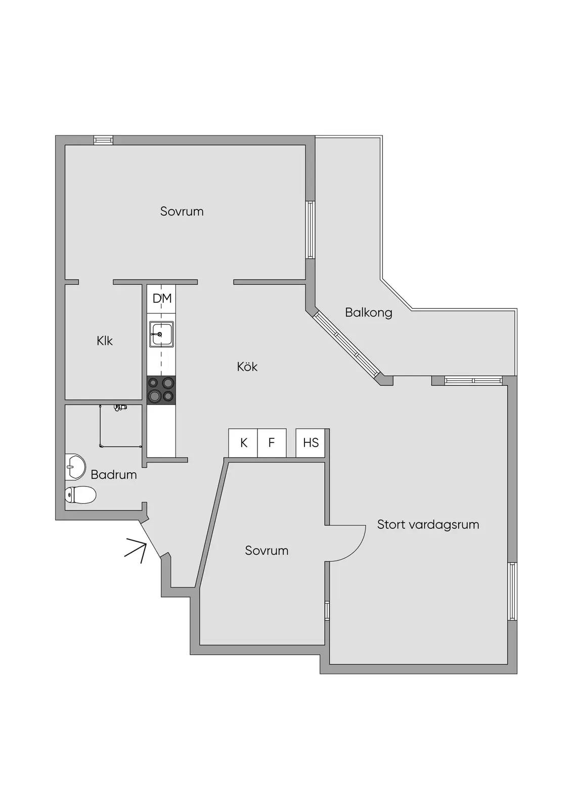 Planritning för Södergatan