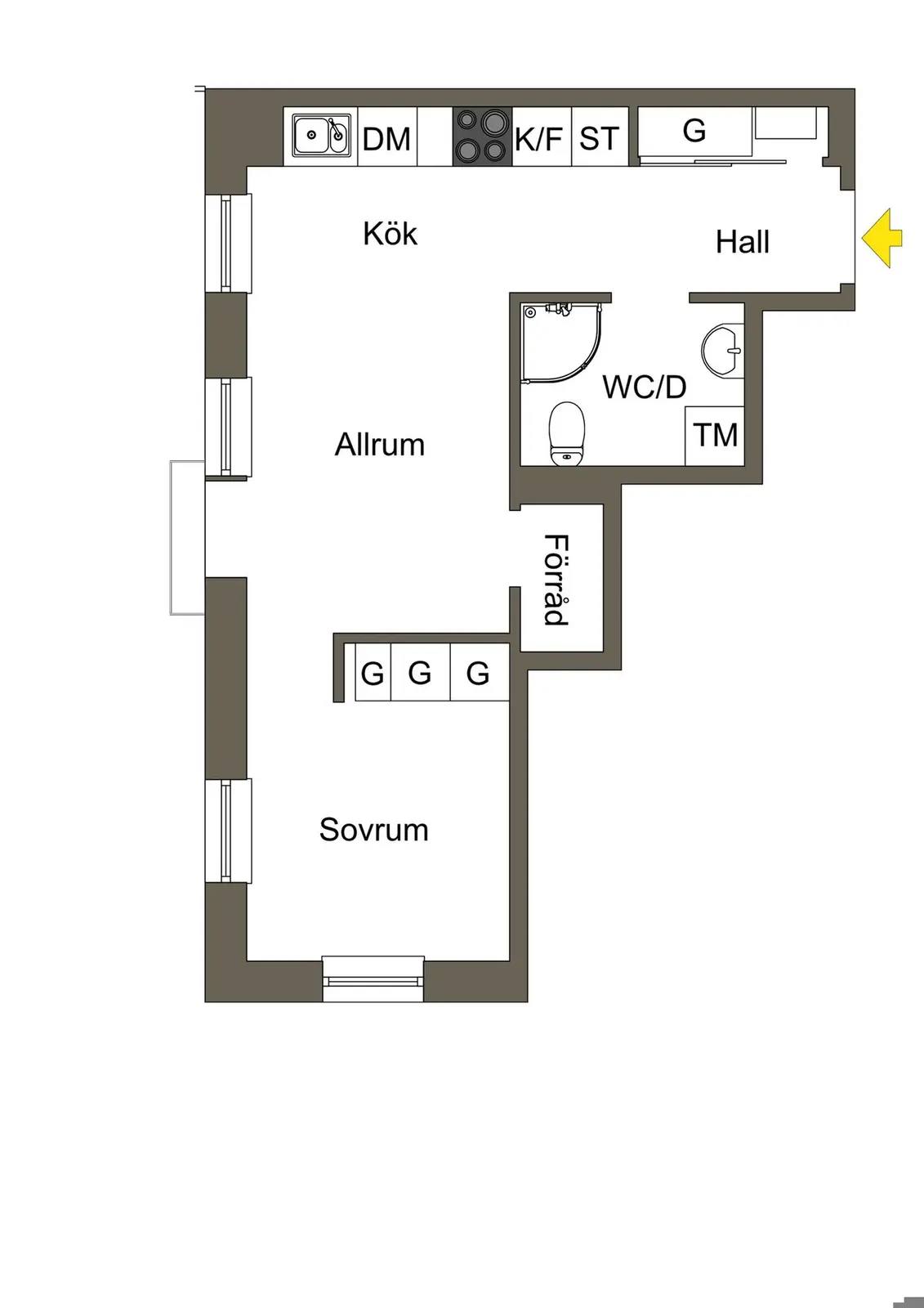 Floor plan for Tingstorget 1