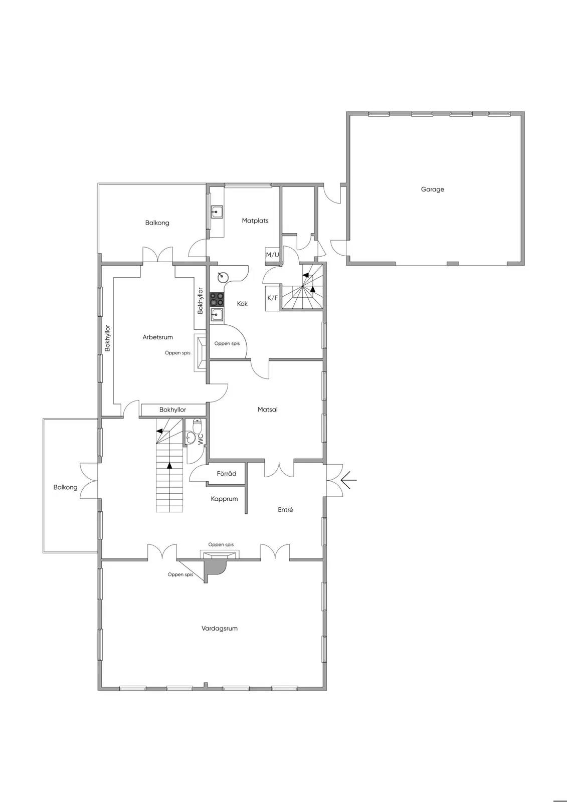 Planritning för Svinninge Gård 1