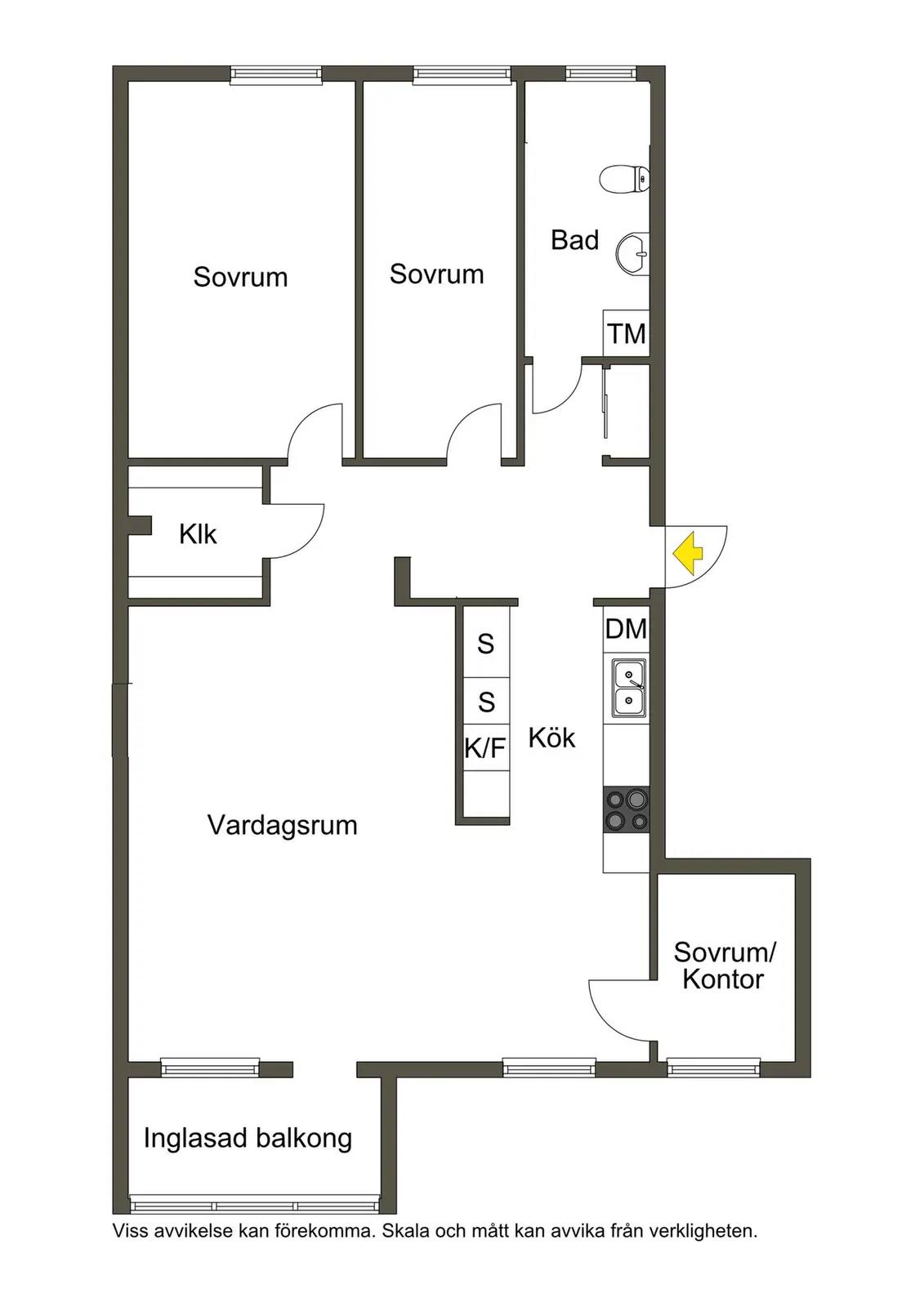 Floor plan for Huggarvägen 50
