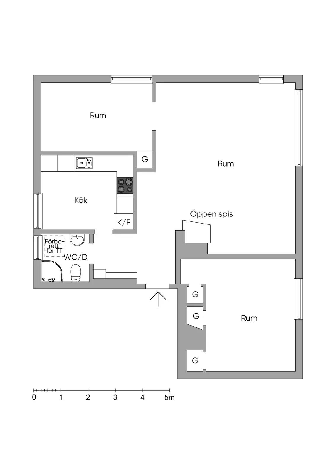 Floor plan for Minnebergsvägen 1