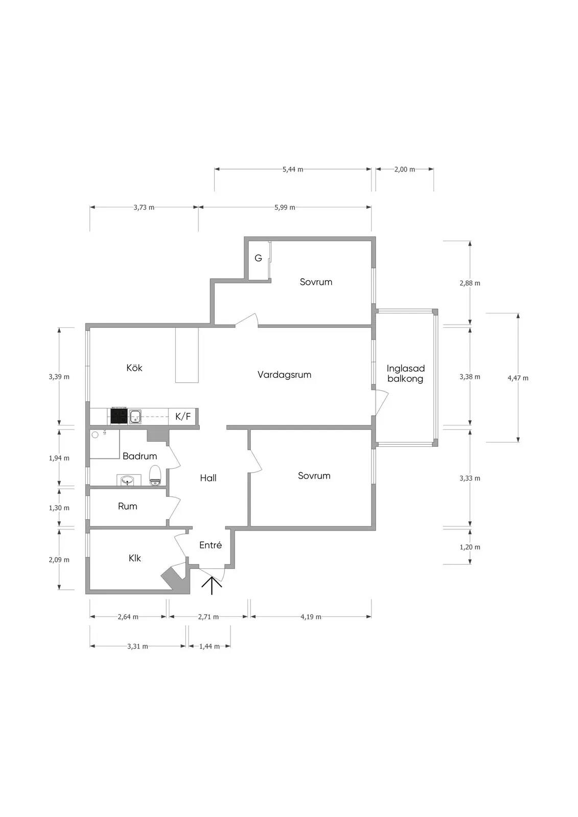 Floor plan for Vatt-Annas väg 27