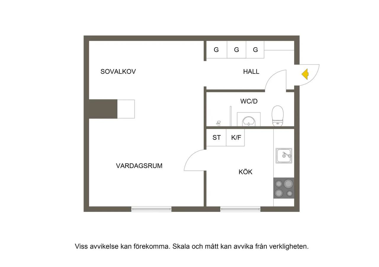 Planritning för Vältvägen 3