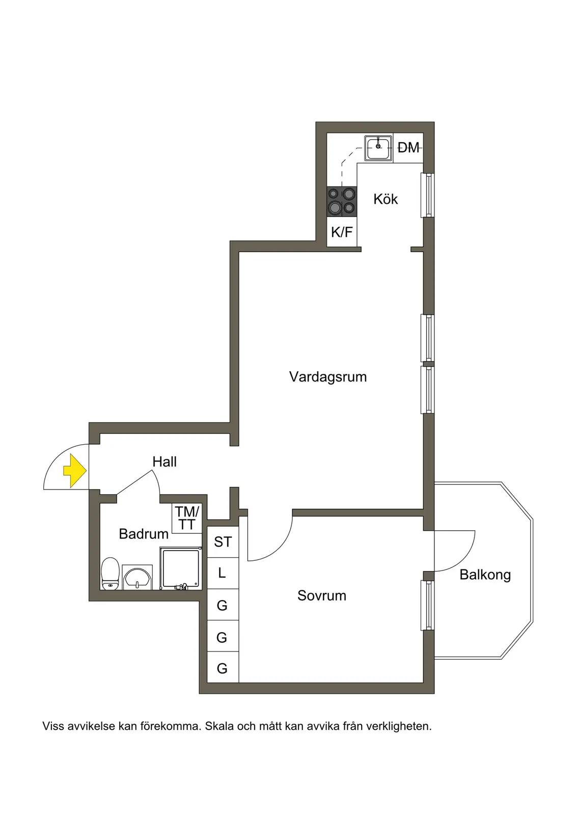 Floor plan for Kungsklippevägen 17