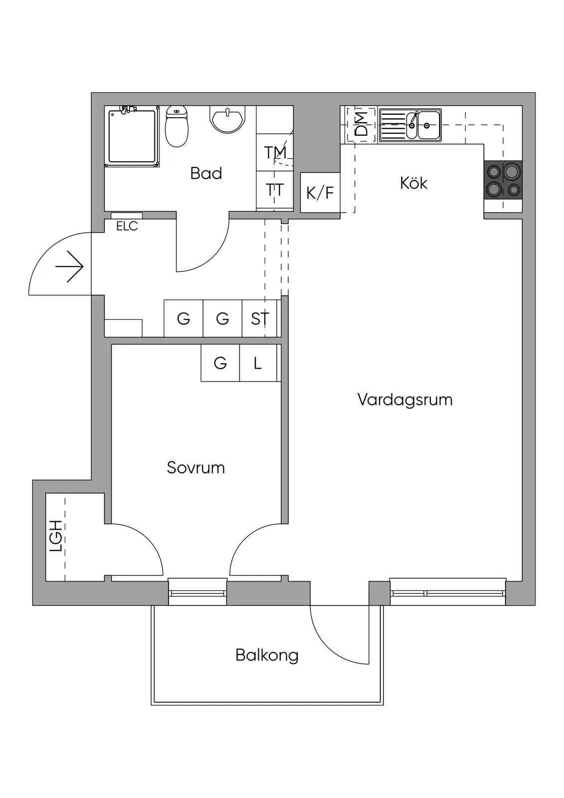 Planritning för Rubingatan 10
