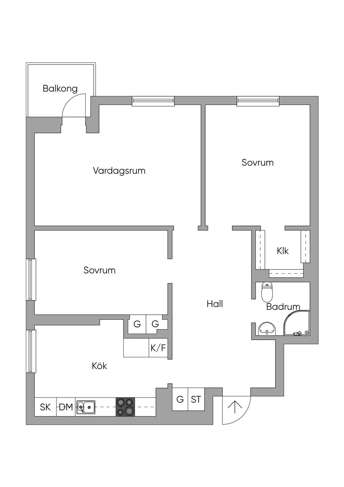 Floor plan for Sjösabrinken 30