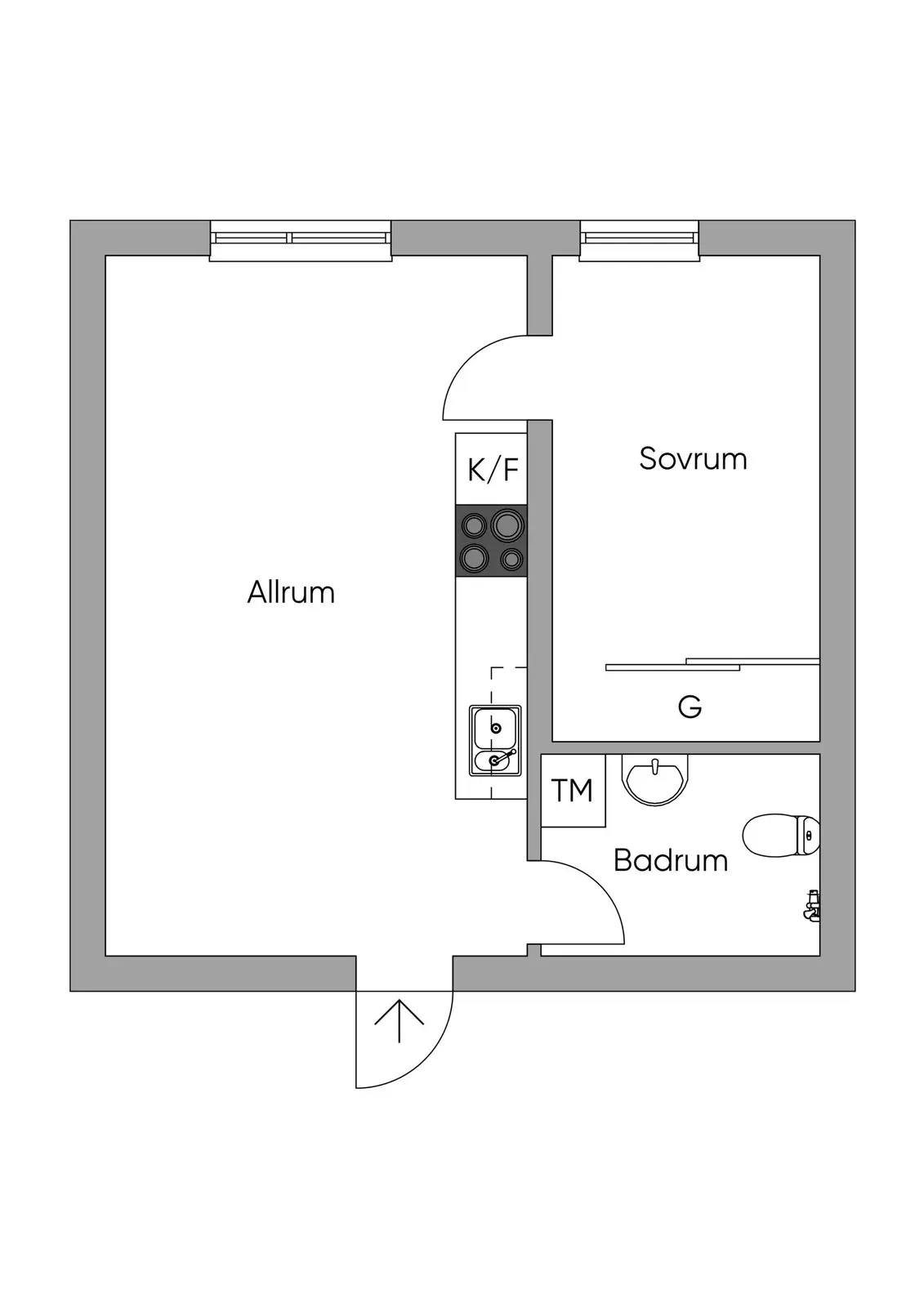 Floor plan for Bjursätragatan 6
