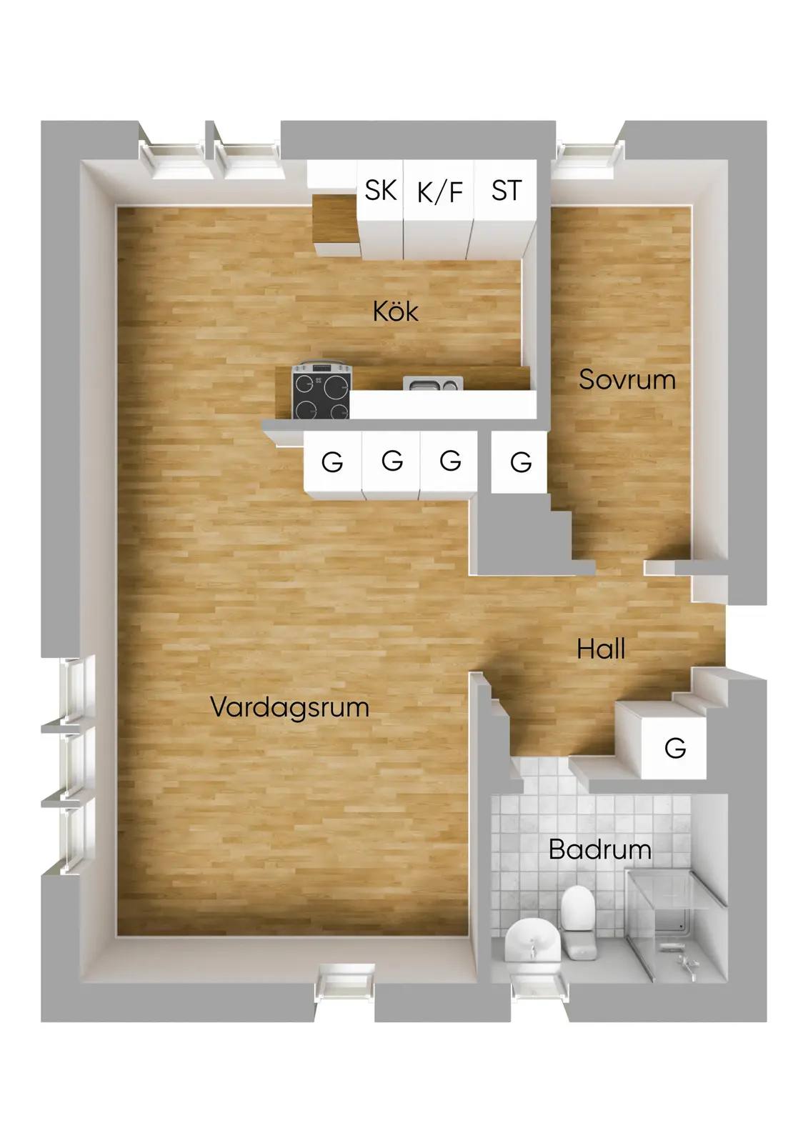 Floor plan for Fredriksbergsvägen 11