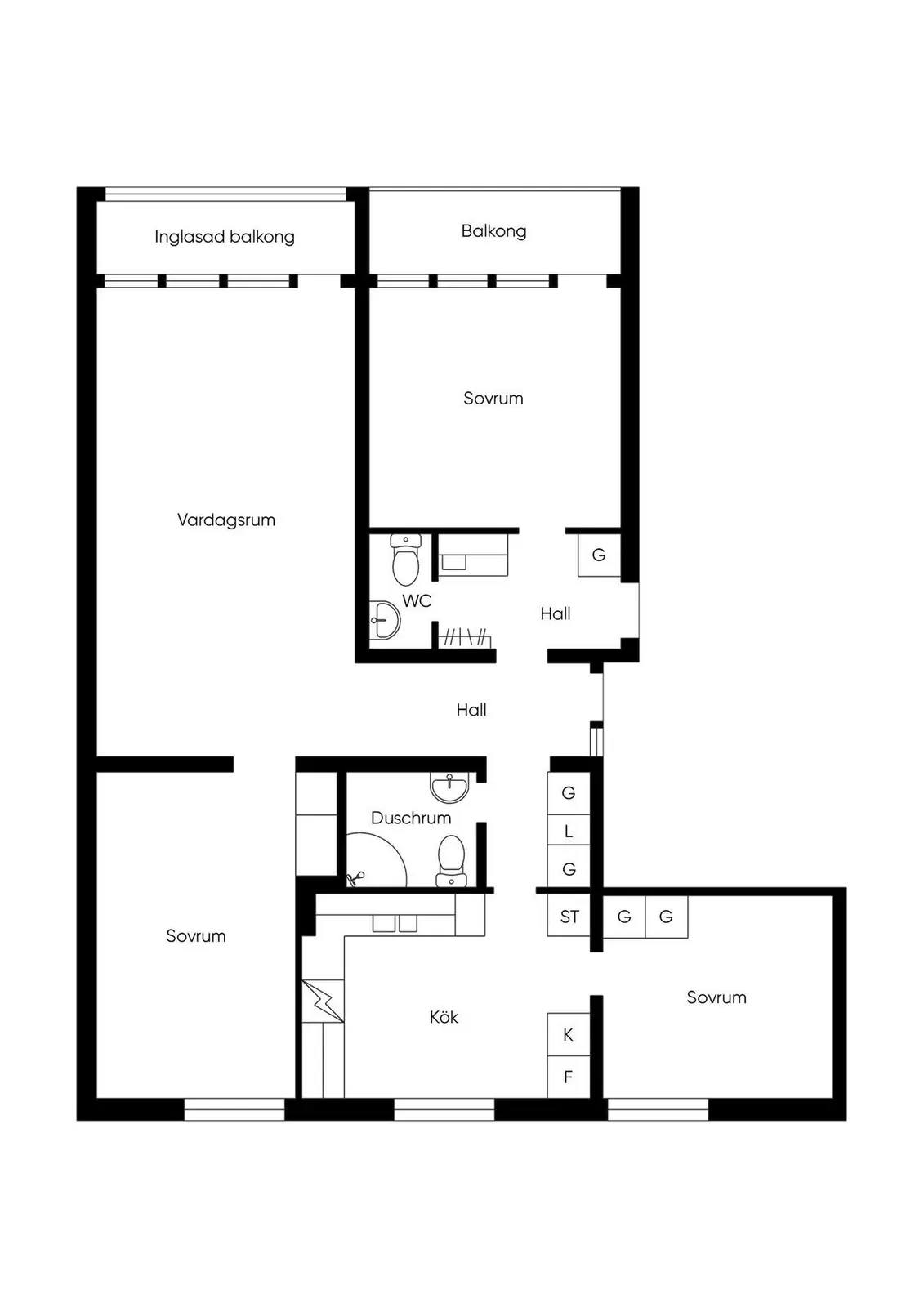 Planritning för Kyrkvärdsplan 2