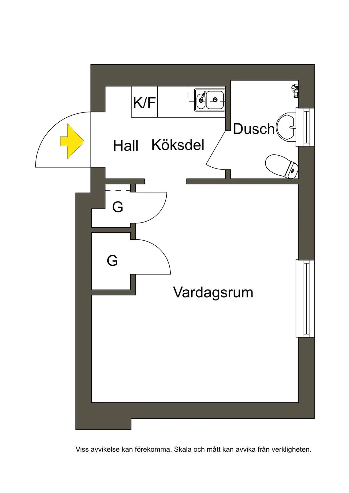 Planritning för Esplanaden 25A