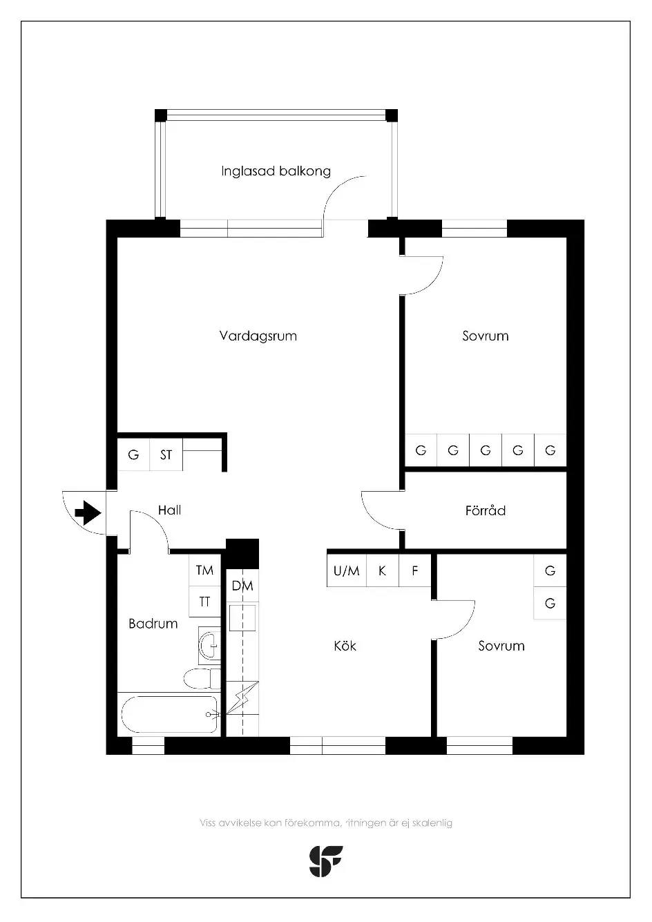 Floor plan for Fotbollsvägen