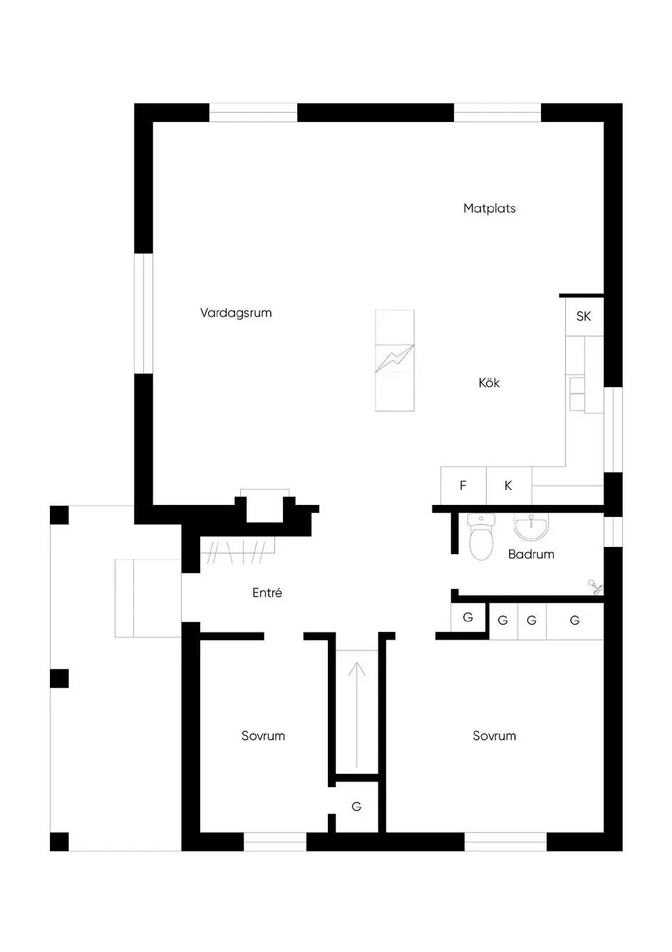 Floor plan for Vättnevägen