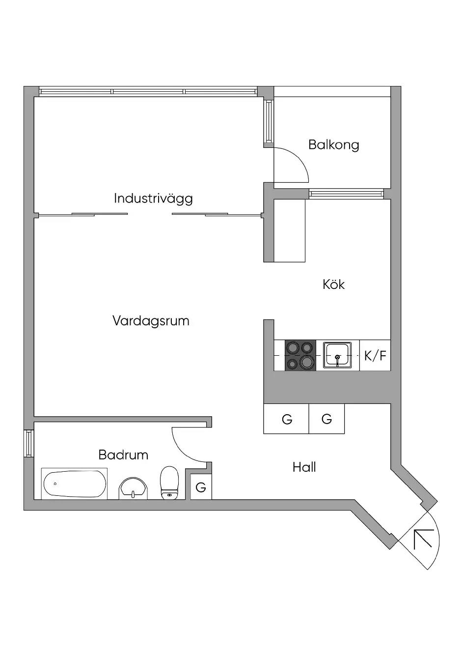 Floor plan for Sjömilsgatan