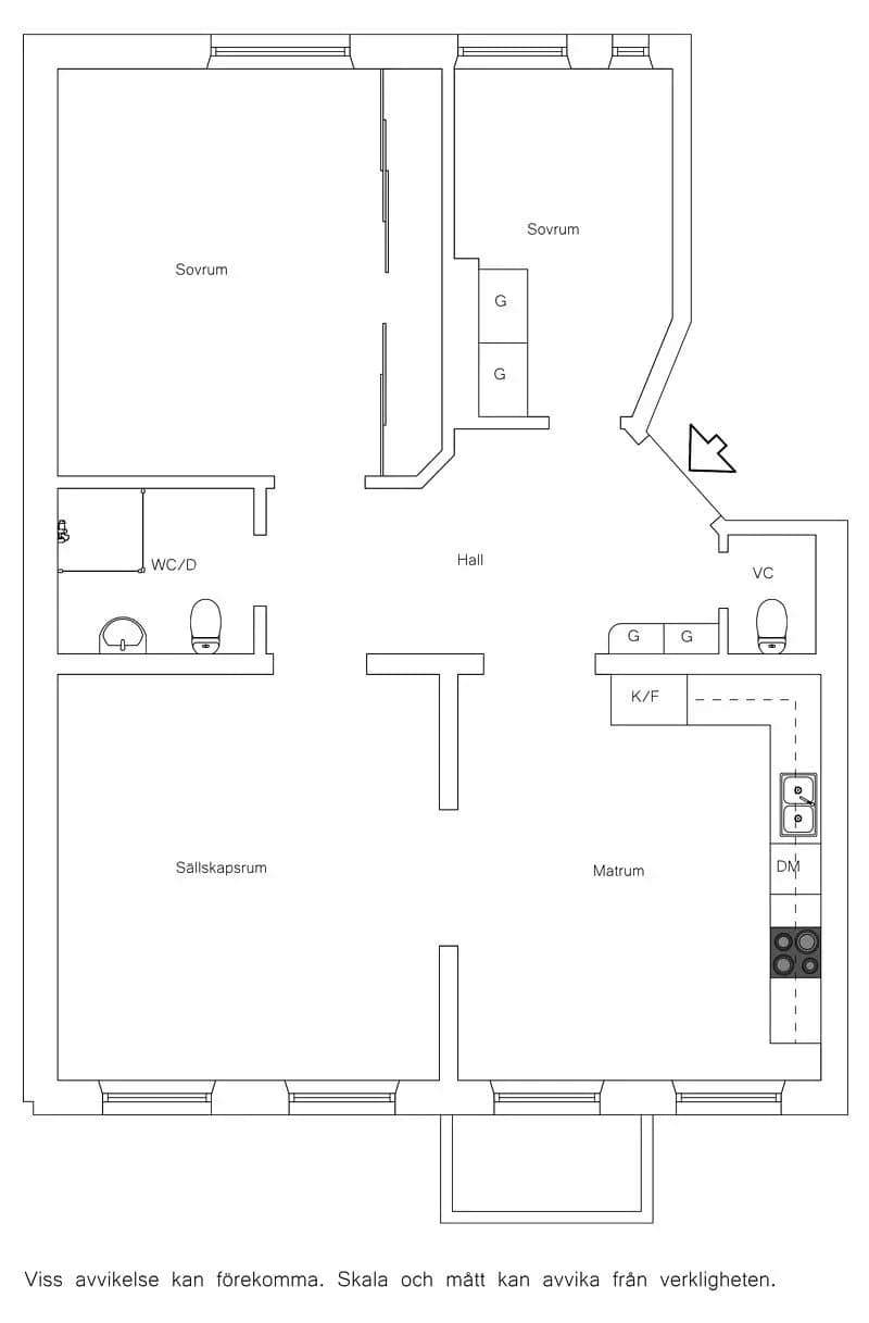 Floor plan for Brommagatan 19