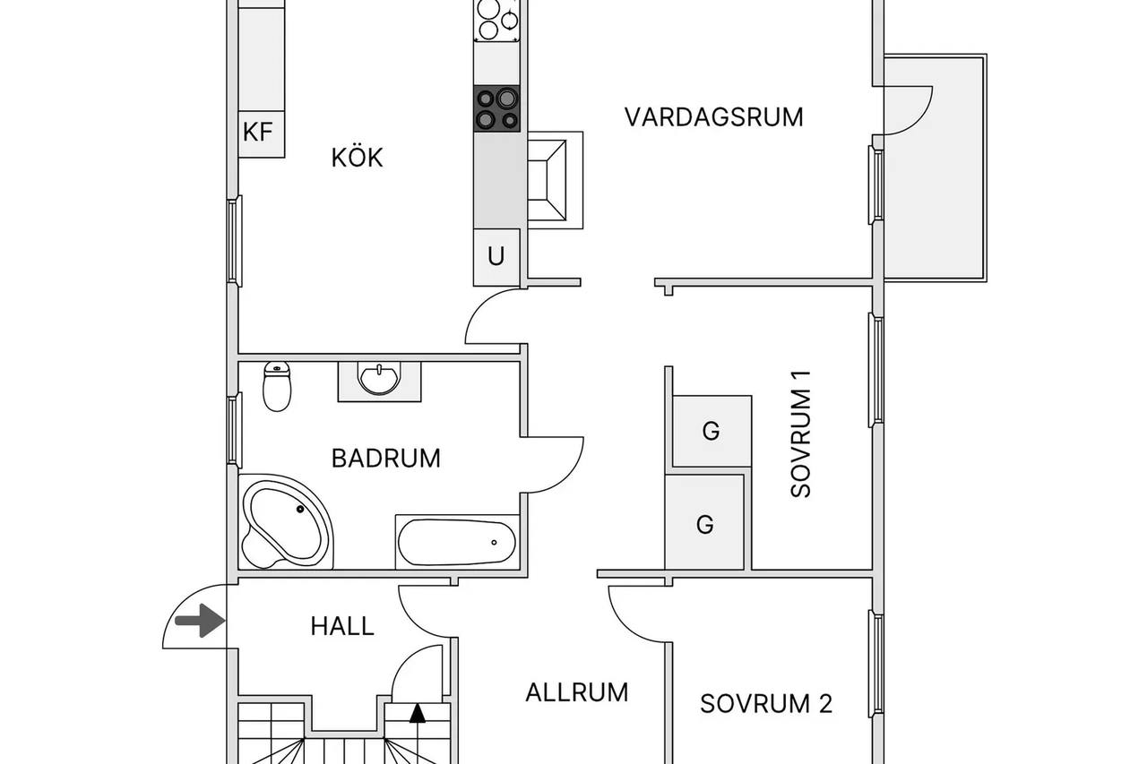 Floor plan for Stenbergsvägen 6