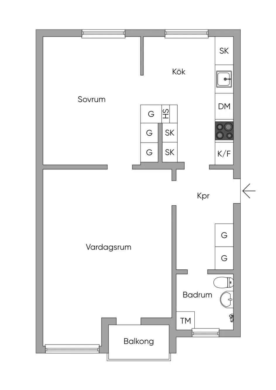 Floor plan for Järnlundsvägen