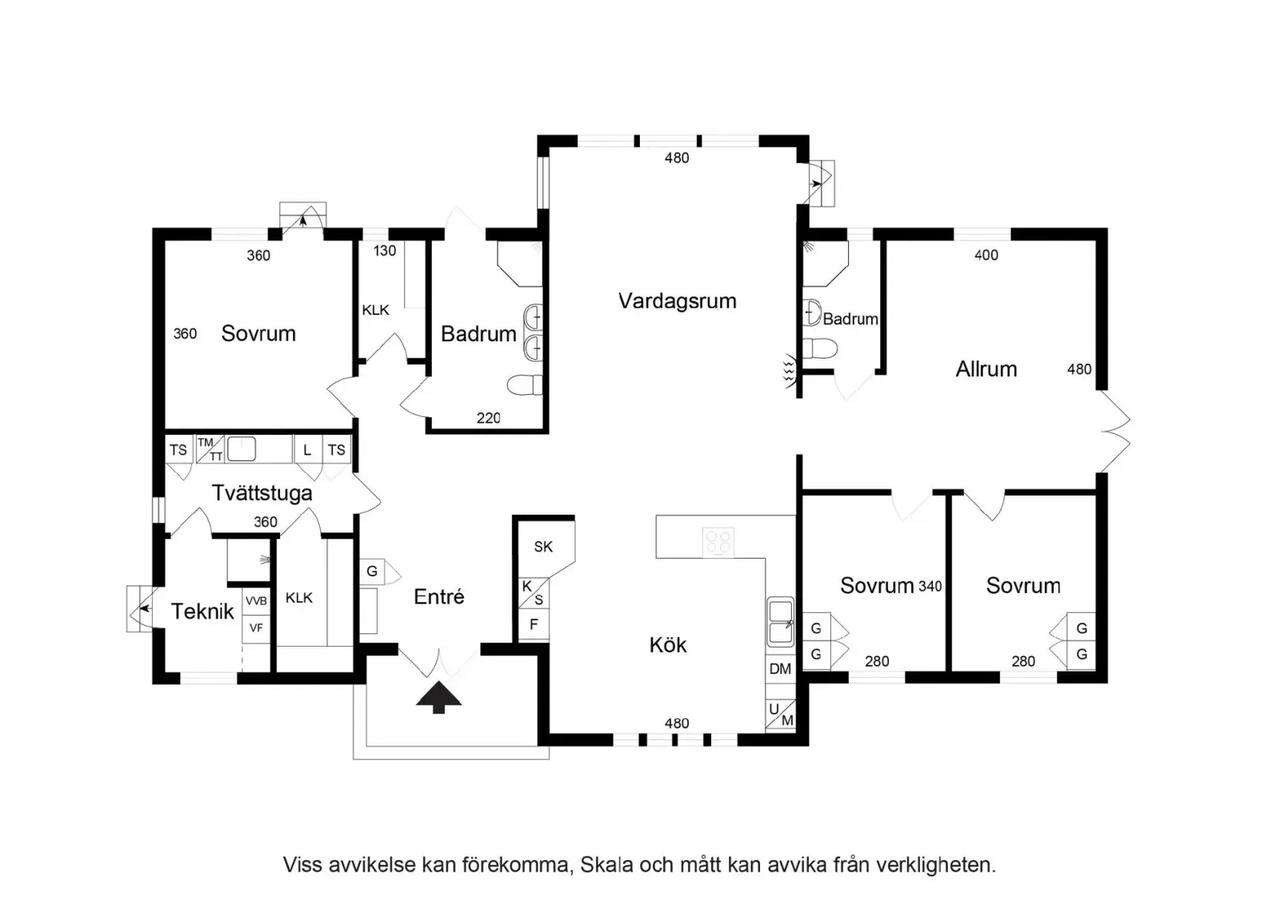 Planritning för Kalseröd Tyfta