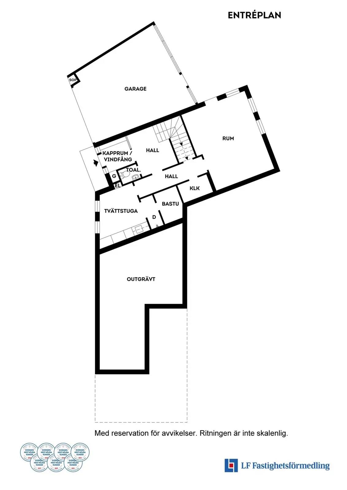 Planritning för Kullagatan 3