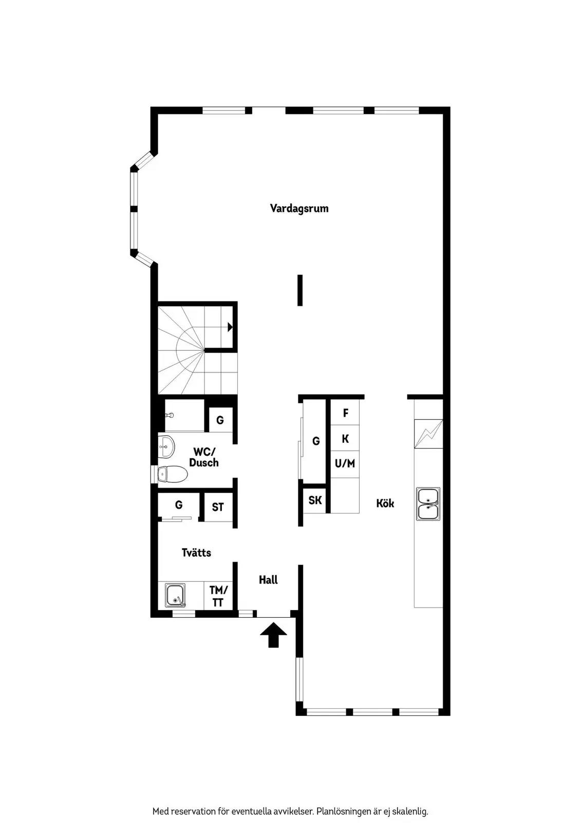 Floor plan for Fogdegatan 9A