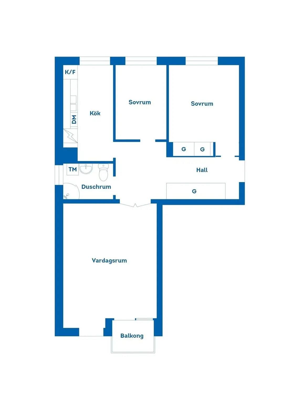Floor plan for Frideborgsgatan 48