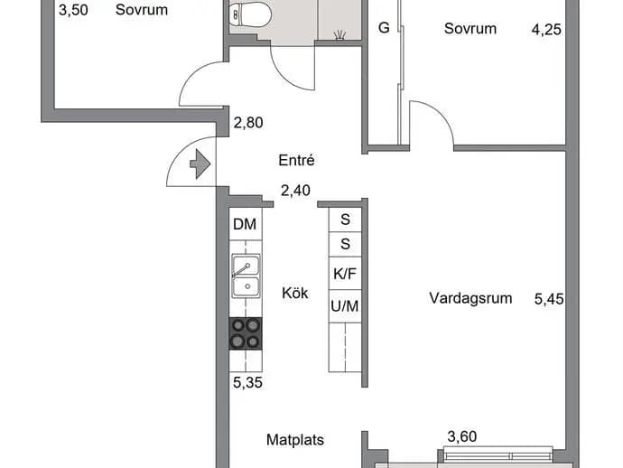Floor plan for Körkarlens gata 26
