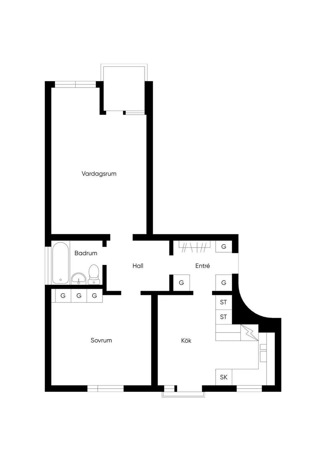 Floor plan for Gösta Berlings väg