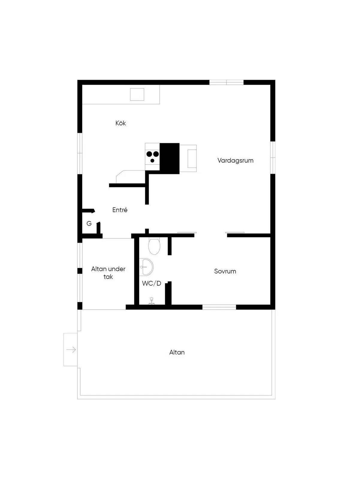 Floor plan for Knarsta