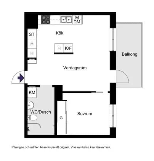 Floor plan for Årsta skolgränd 10, 7 tr