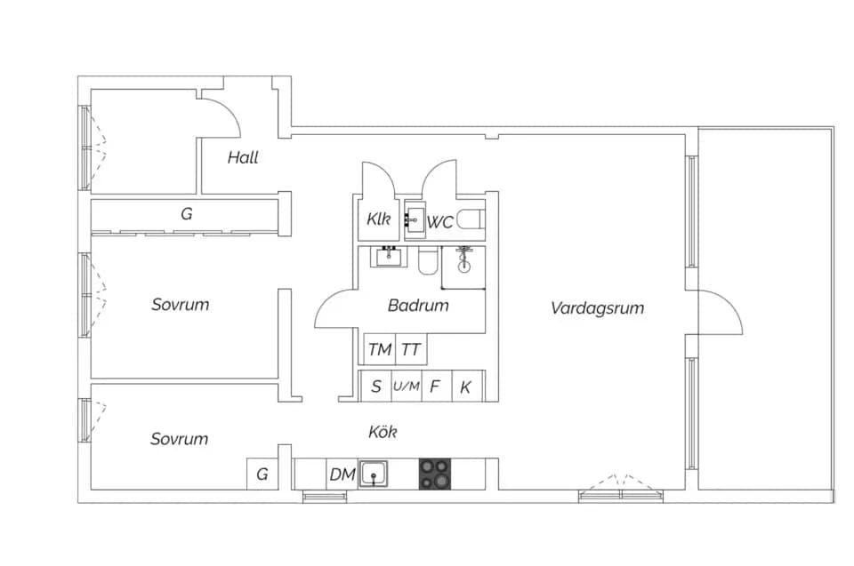 Floor plan for Mölnbovägen 23T