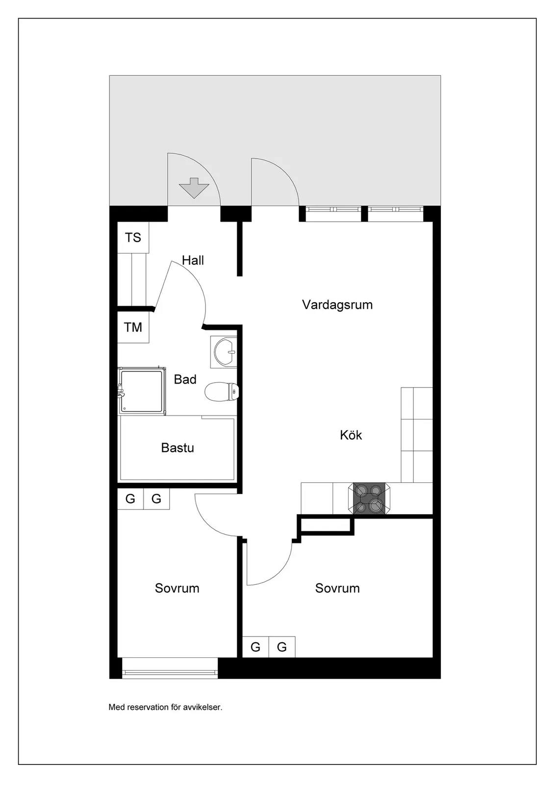 Floor plan for Björnrike Terrassvägen 38