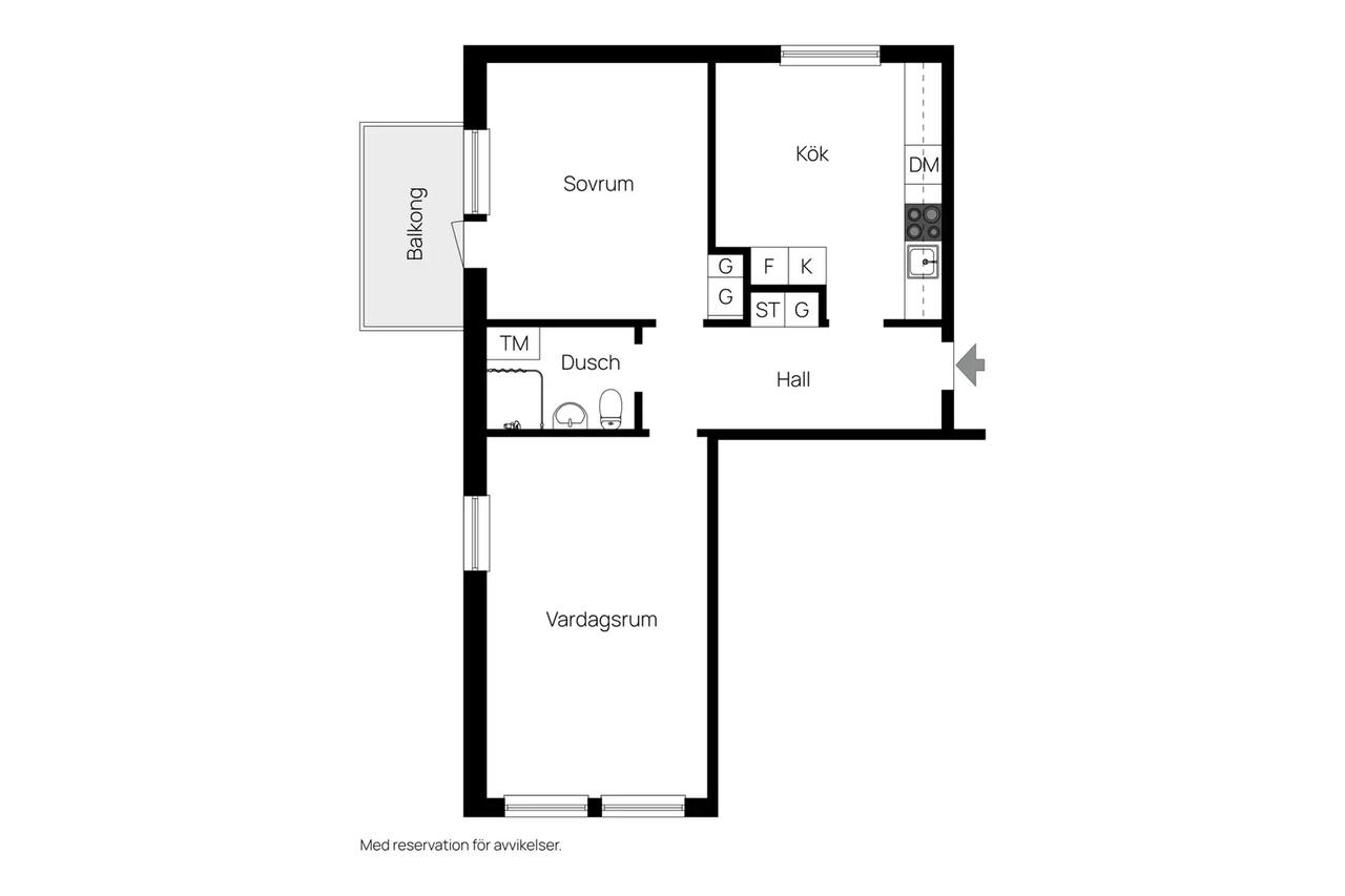 Planritning för Västra Ringvägen 102