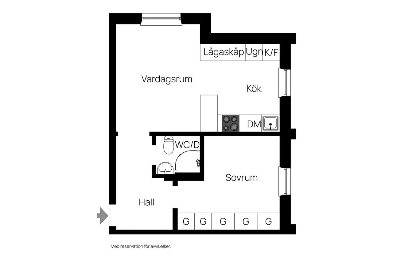 Floor plan for Kungsbro Strand 19