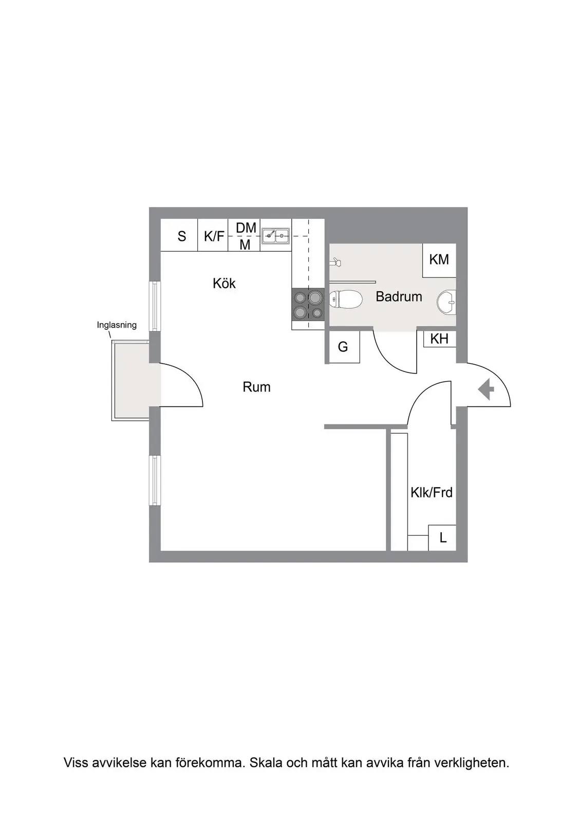 Floor plan for Jämtlandsgatan 107, Vån 2 (11022/1102)