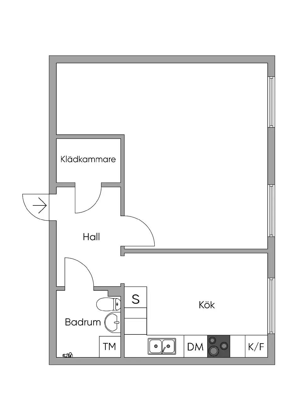 Floor plan for Hagvägen