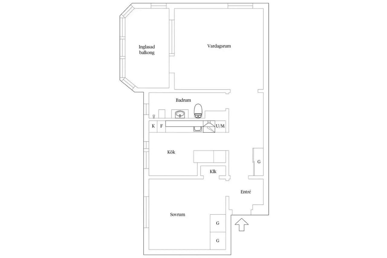 Planritning för Serenadgatan 57