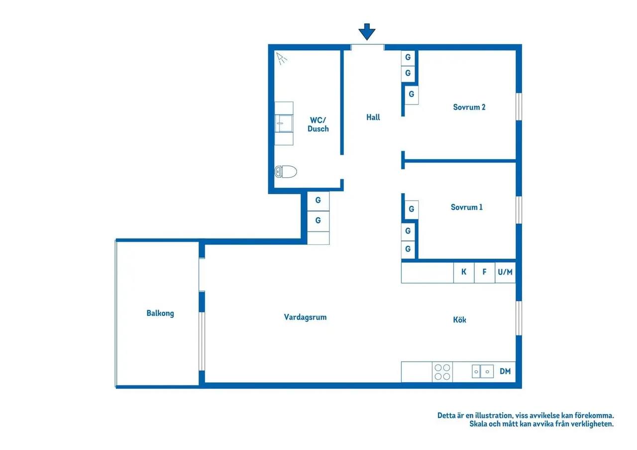 Floor plan for Storgatan 14A