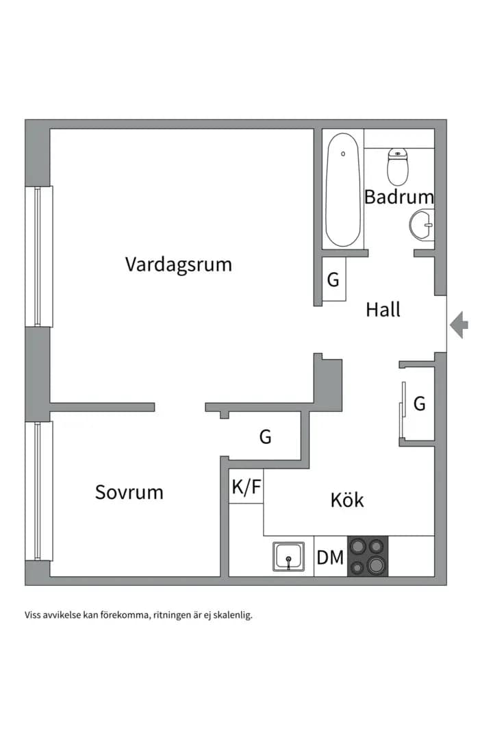 Floor plan for Sysslomansgatan 8