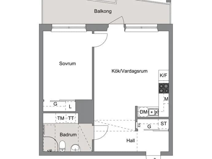 Floor plan for Drevergatan 3, 4 tr