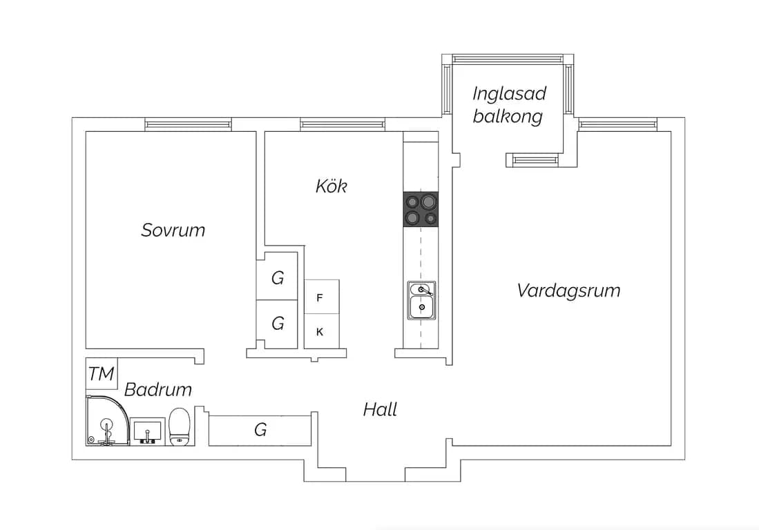 Planritning för Frölandsvägen 5