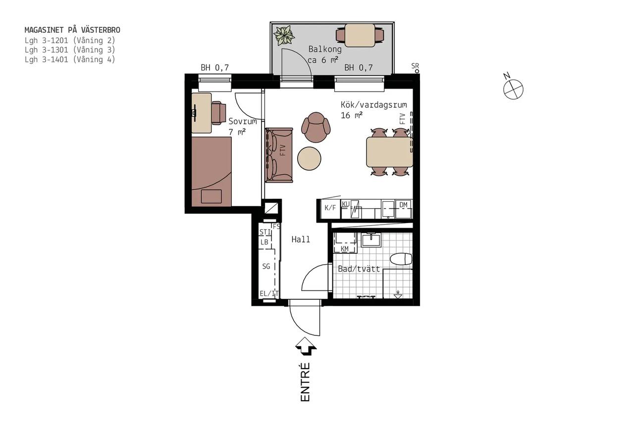 Floor plan for Öresundsvägen 19