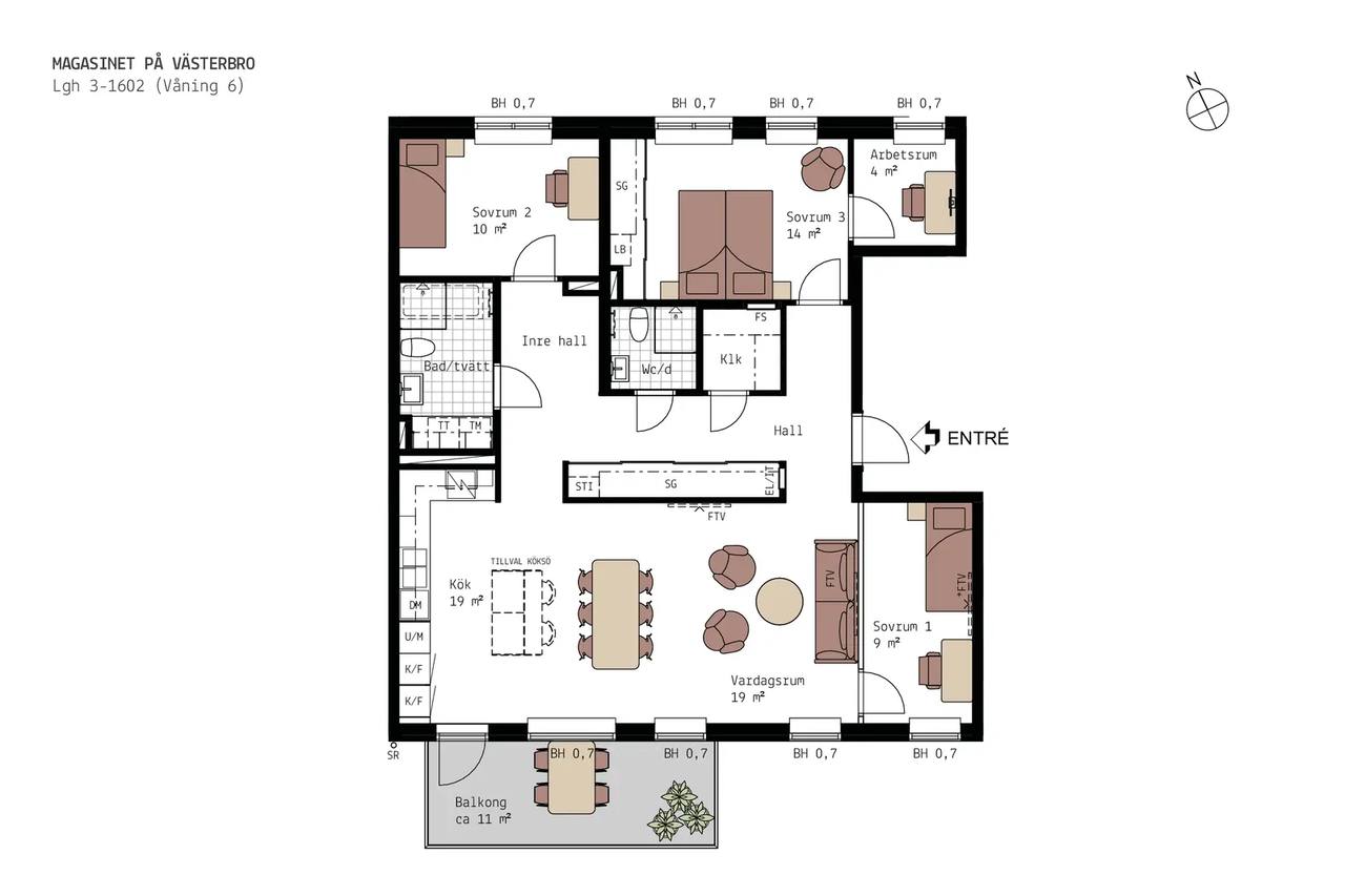 Floor plan for Öresundsvägen 19