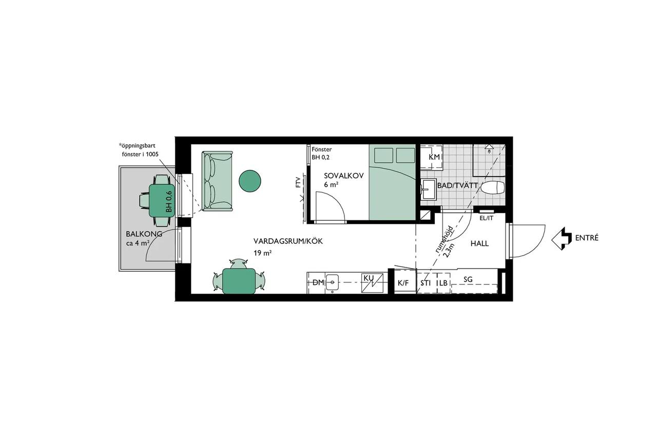 Floor plan for Morängatan 5