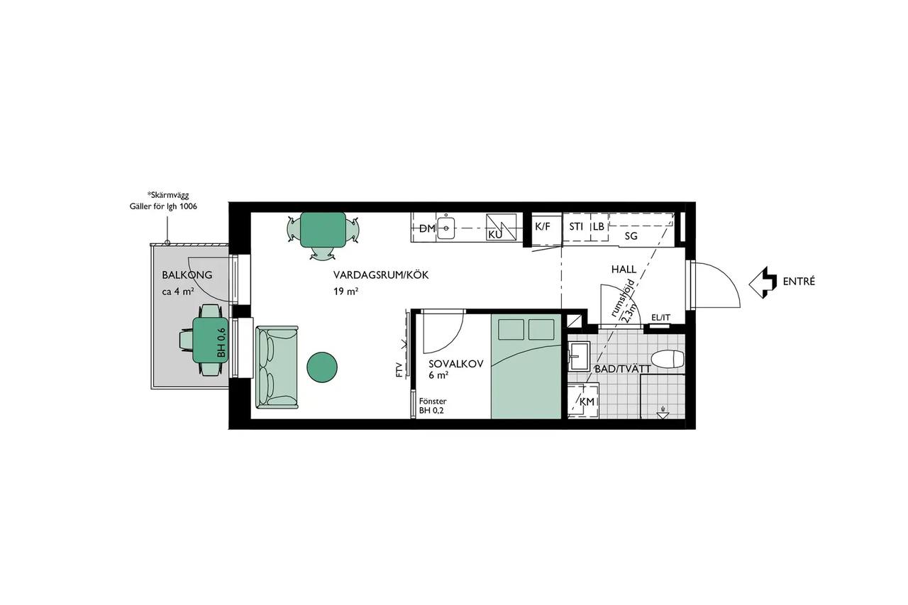 Floor plan for Morängatan 5